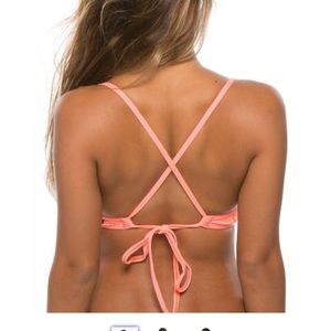 Jolyn Size Small Bright Peach Bikini Top
